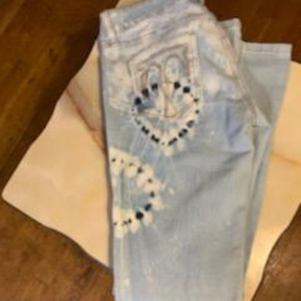 Tripp NYC Dang Goodman Jeans with tie dye circles